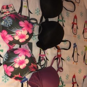 three vicrotia secret bras